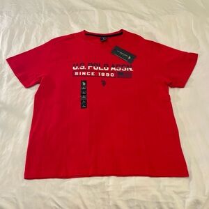 U.S. Polo Assn. Red Short Sleeve Graphic Crew Tee